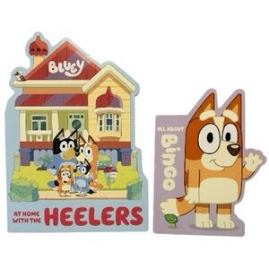 Bluey 2 Books Lot Bundle- At Home With The Heelers- All About Bingo- Hardcover